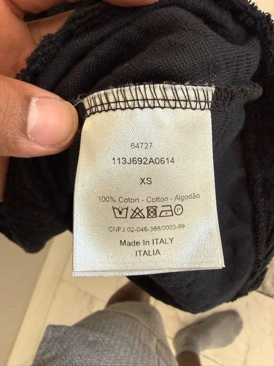 Dior Black Textured Crewneck Top - Picture 5 of 6